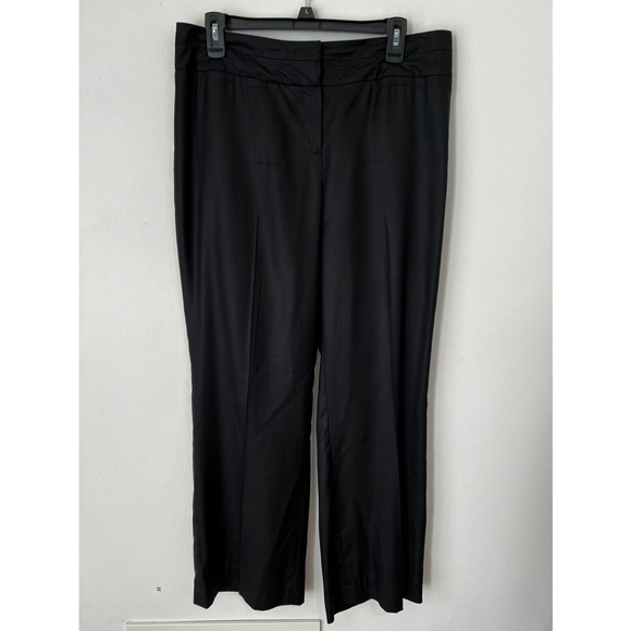 Talbots Pants - Talbots Collection Womens Dress Career Pants Black High Rise Solid Silk Blend 12